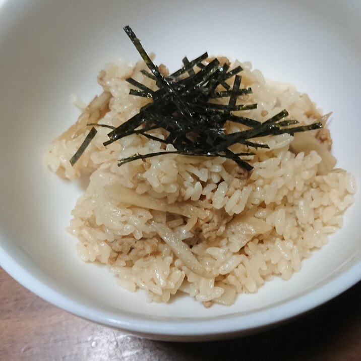 簡単♪鶏ごぼう炊き込みご飯